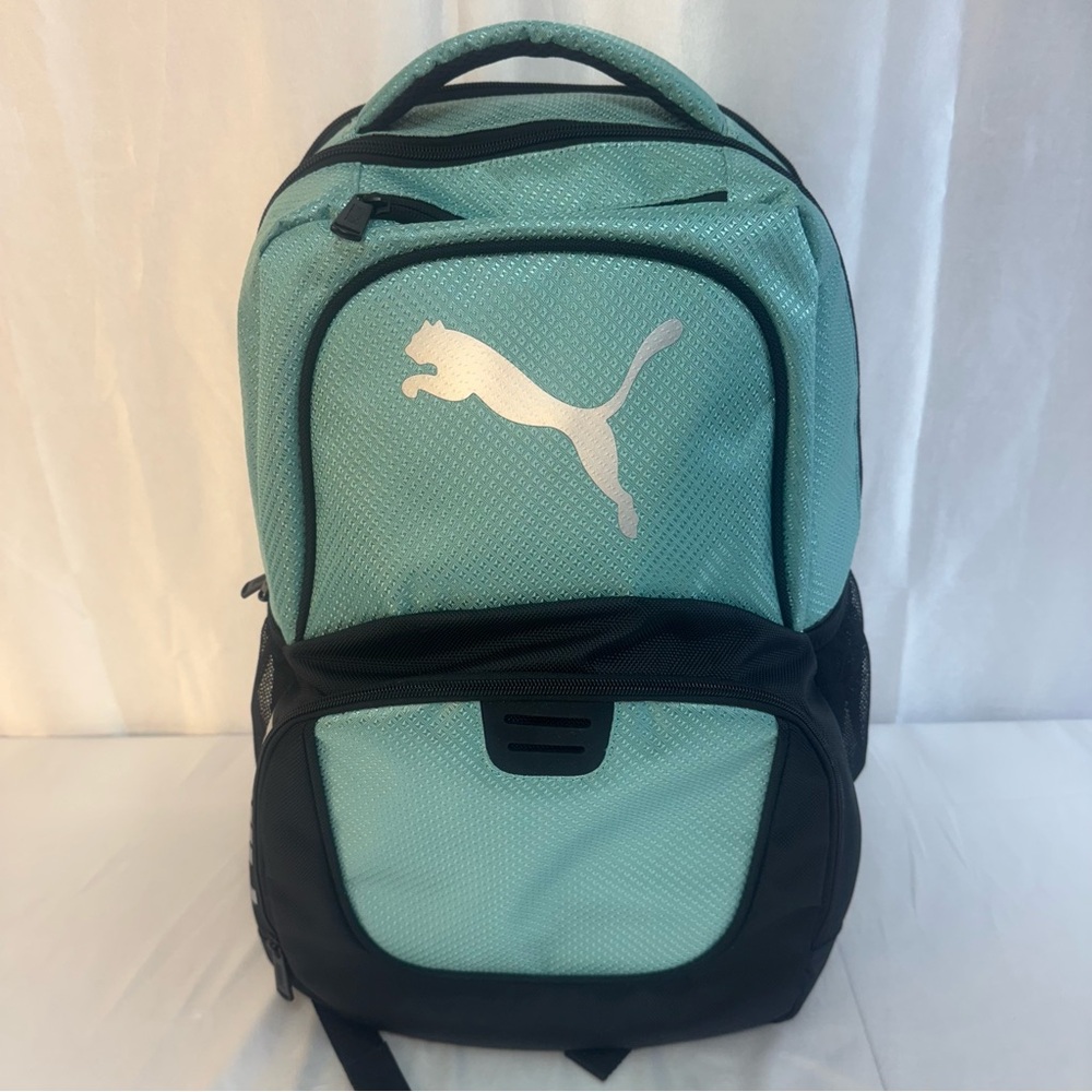 NWOT Puma Challenger Aqua Teal Black Laptop Media Student School Backpack
